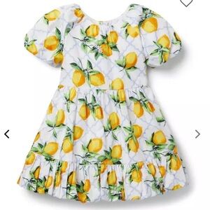 Janie and Jack Lemon Puff Sleeve Dress SIZE 3